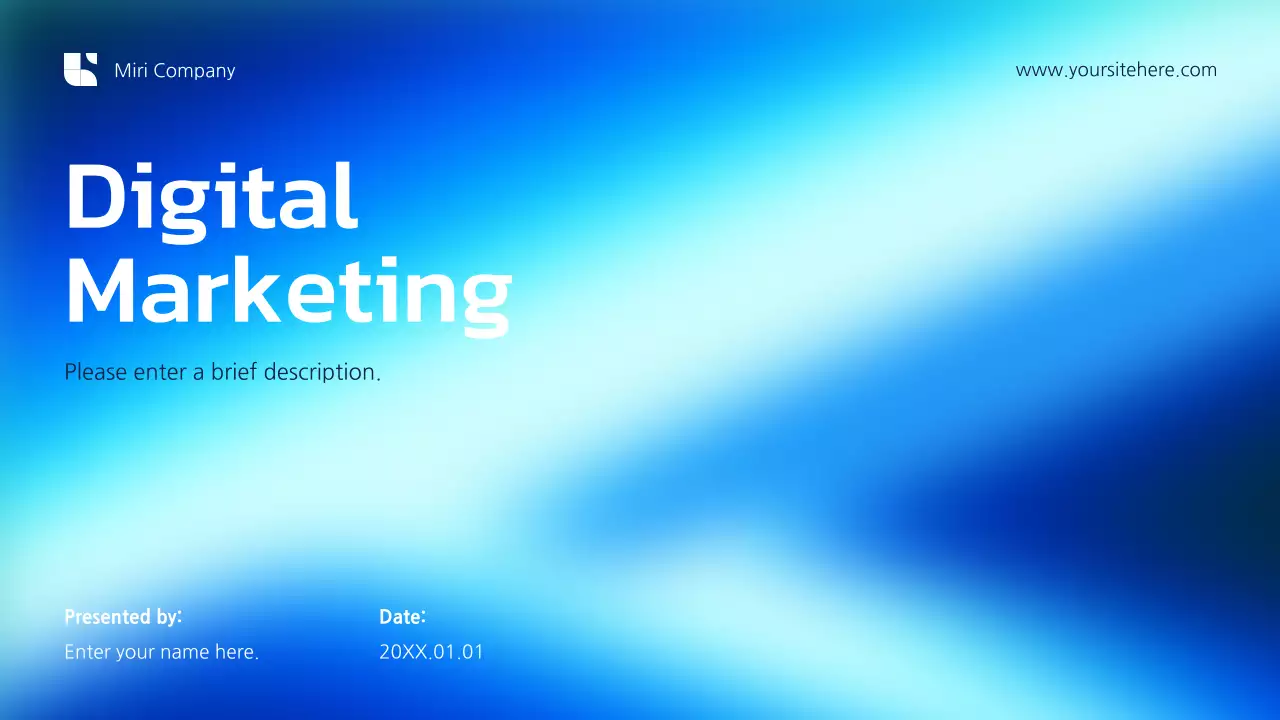 Blue Modern Digital Marketing Presentation
