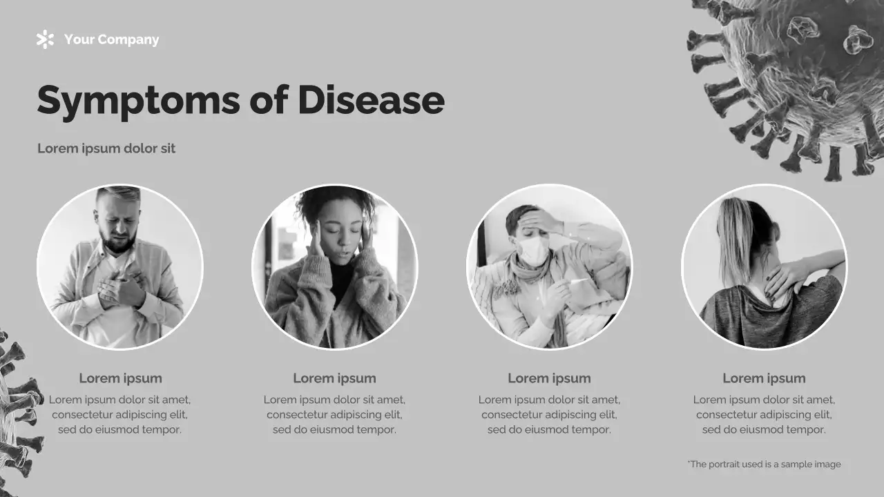 Black and White Modern Germs Information Presentation