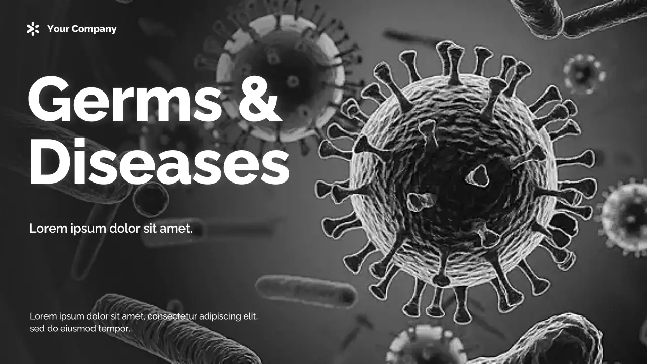 Black and White Modern Germs Information Presentation
