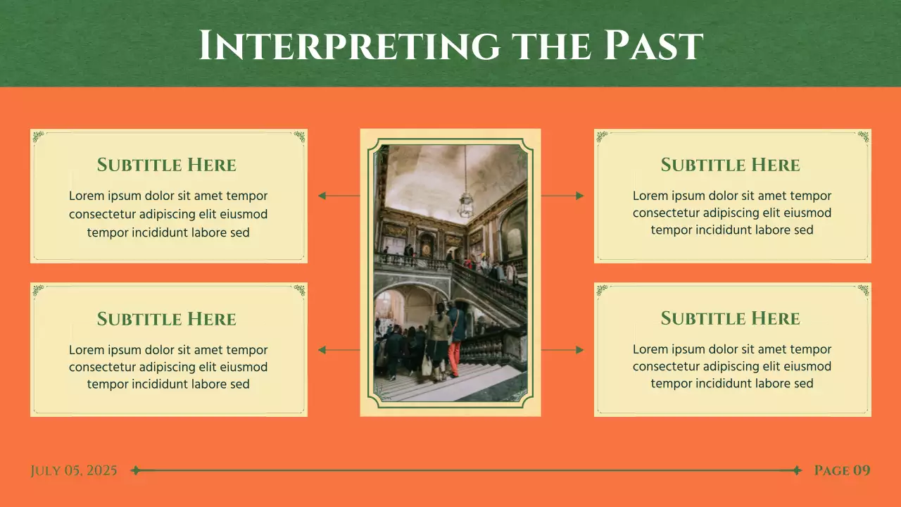 Orange Classic History Book Cover Style Presentation