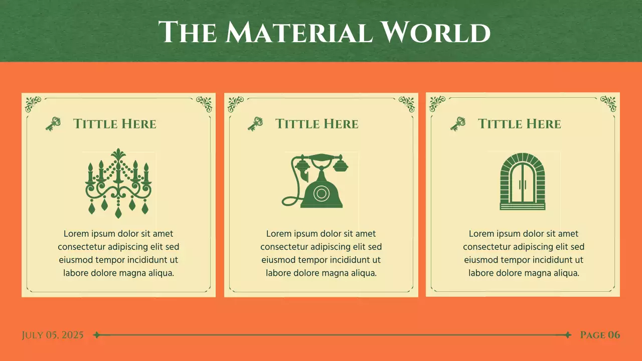 Orange Classic History Book Cover Style Presentation