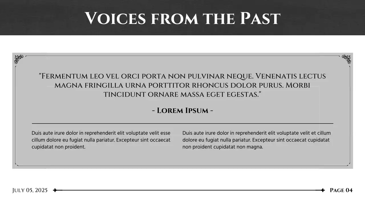 Black Classic History Class Presentation