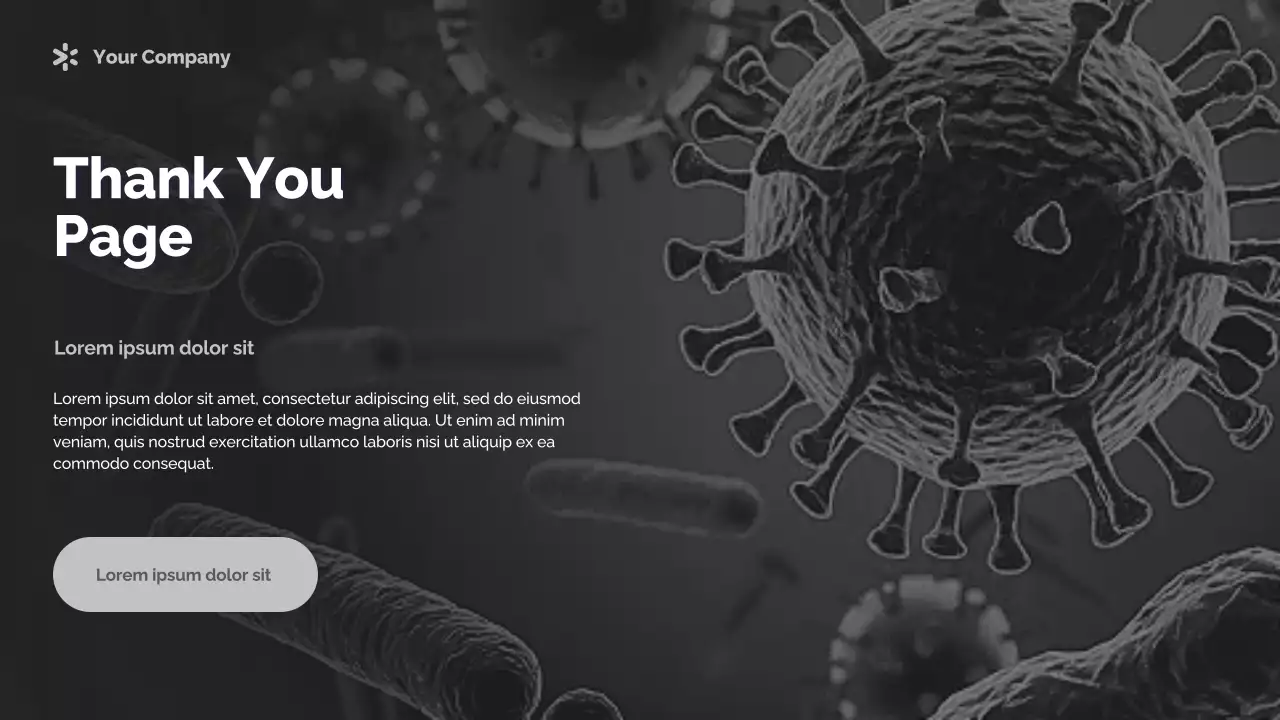 Black and White Modern Germs Information Presentation