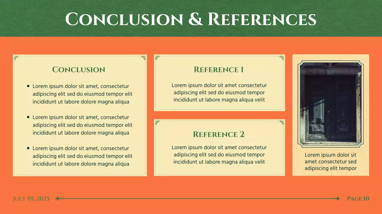 Orange Classic History Book Cover Style Presentation
