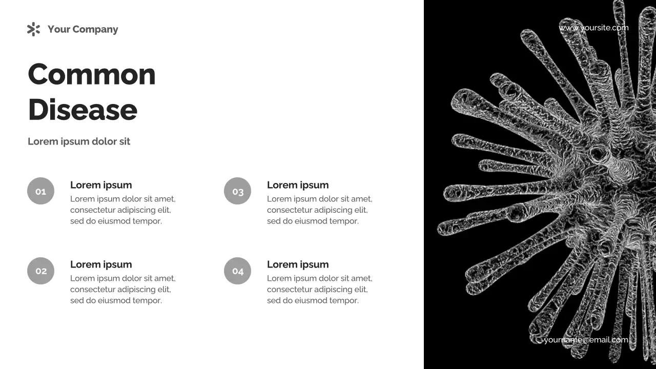 Black and White Modern Germs Information Presentation
