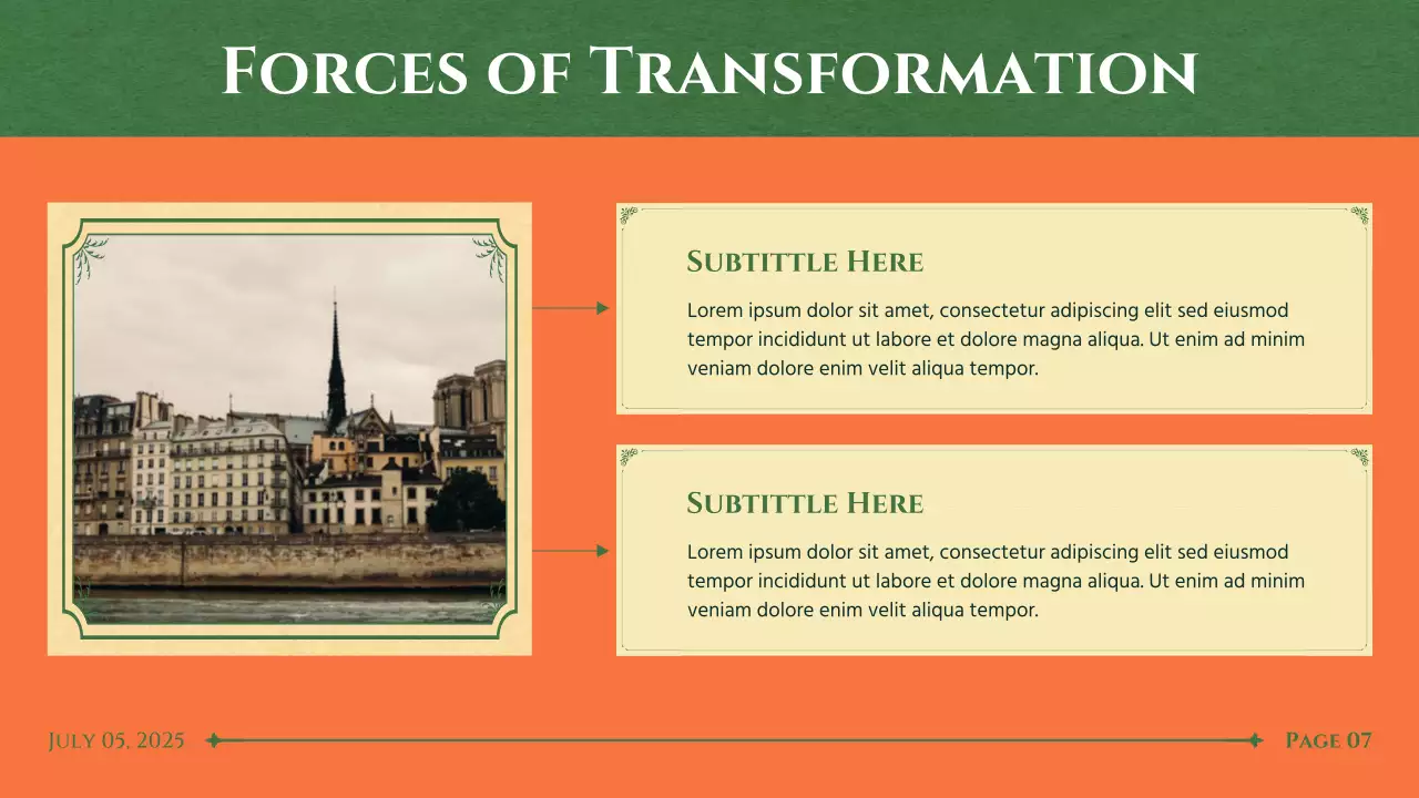 Orange Classic History Book Cover Style Presentation