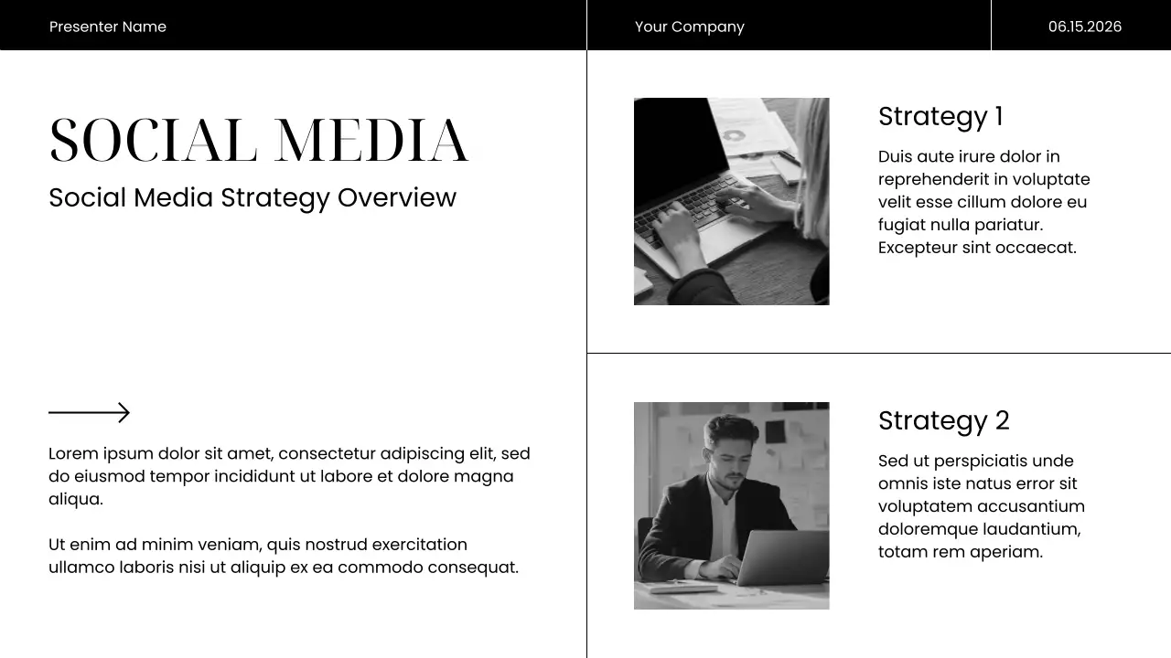 Black Modern Marketing Presentation