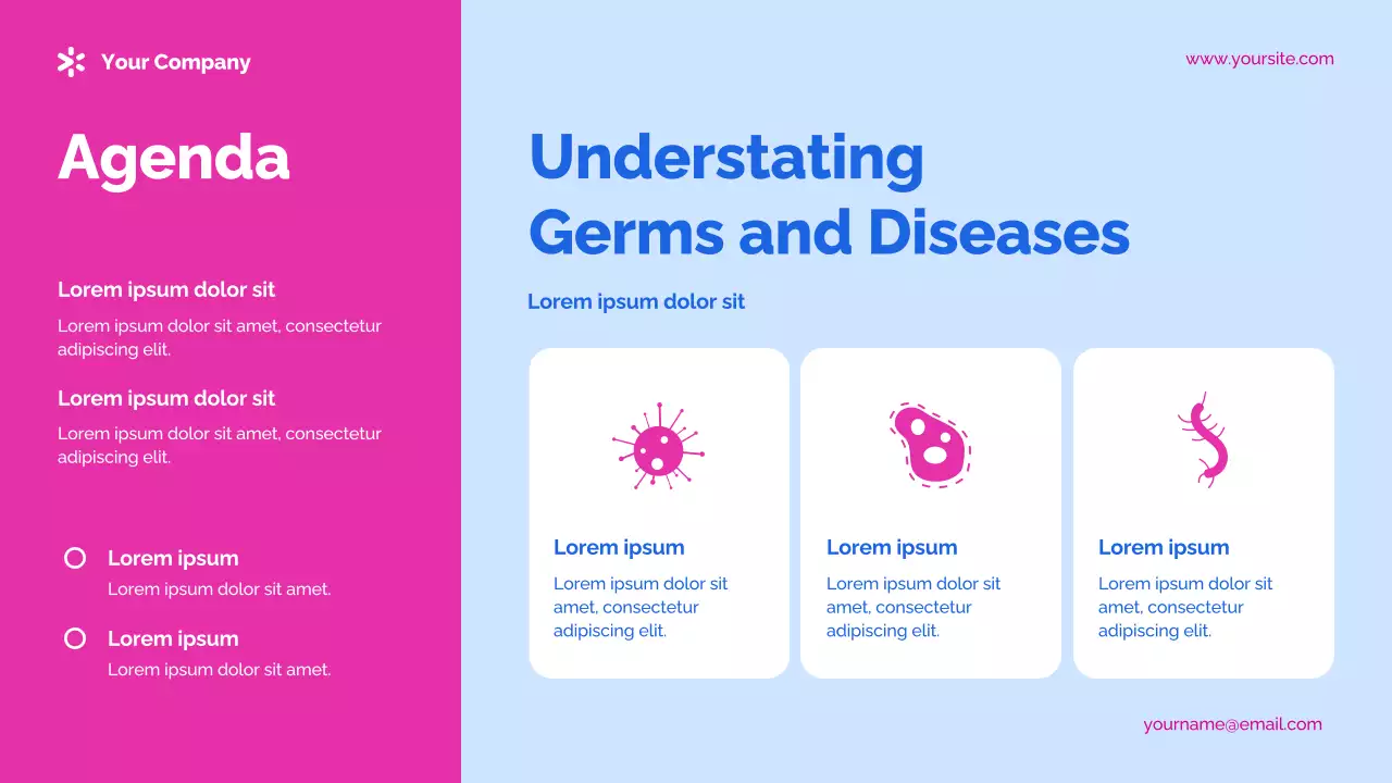 Blue Modern Health Announcement Presentation