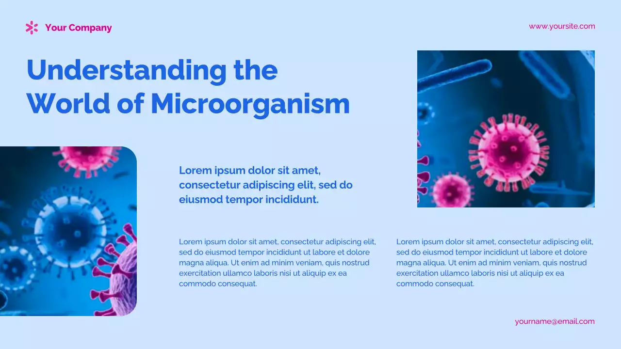 Blue Modern Health Announcement Presentation