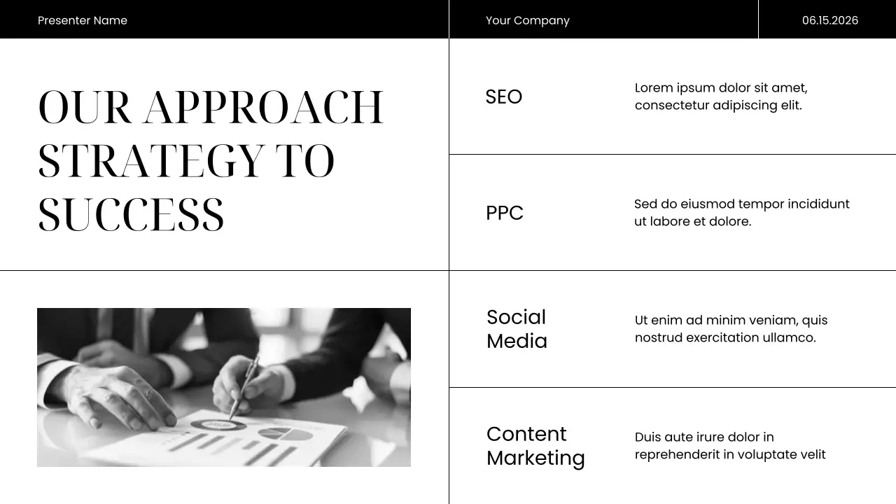 Black Modern Marketing Presentation