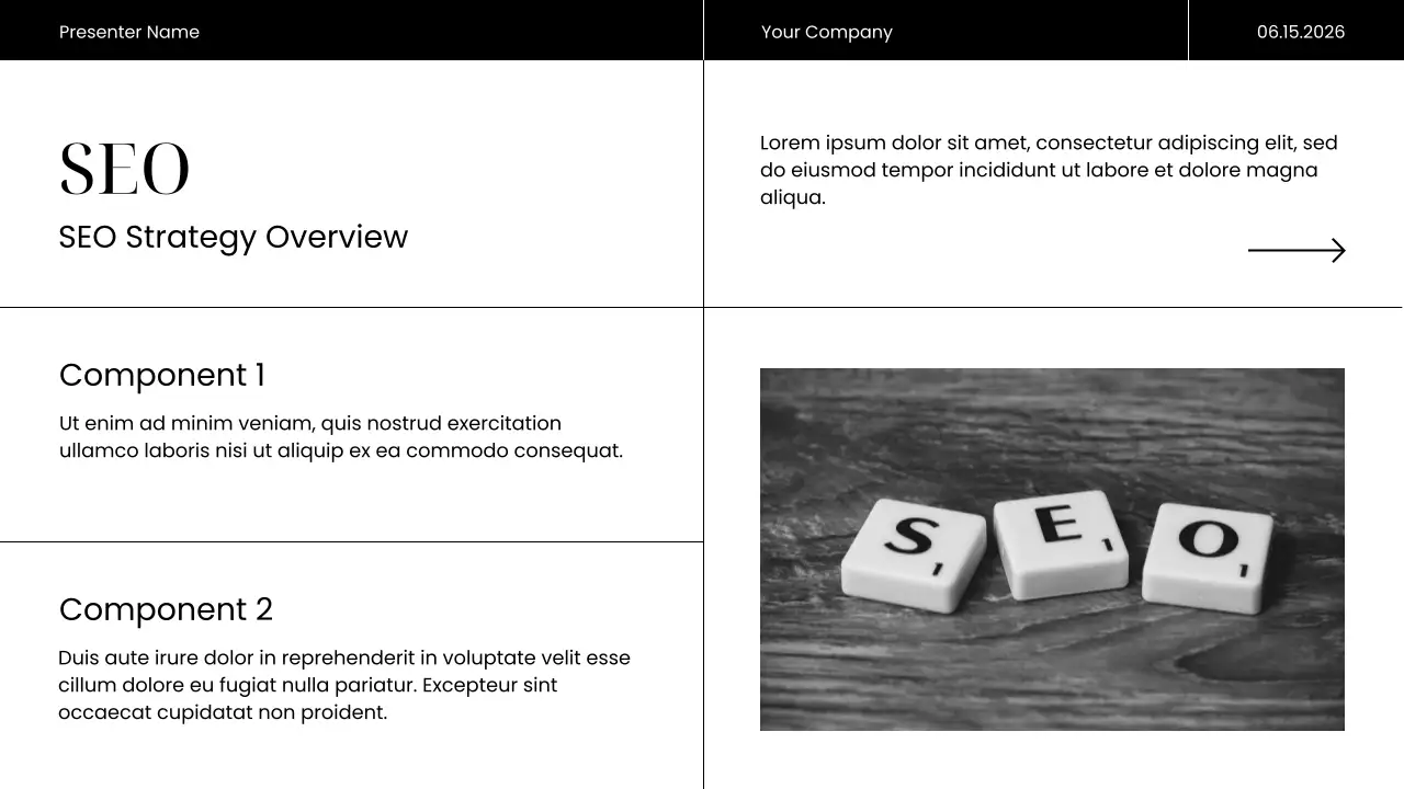 Black Modern Marketing Presentation