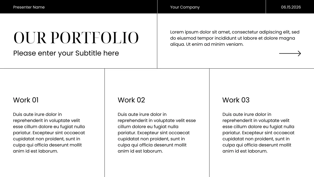 Black Modern Marketing Presentation