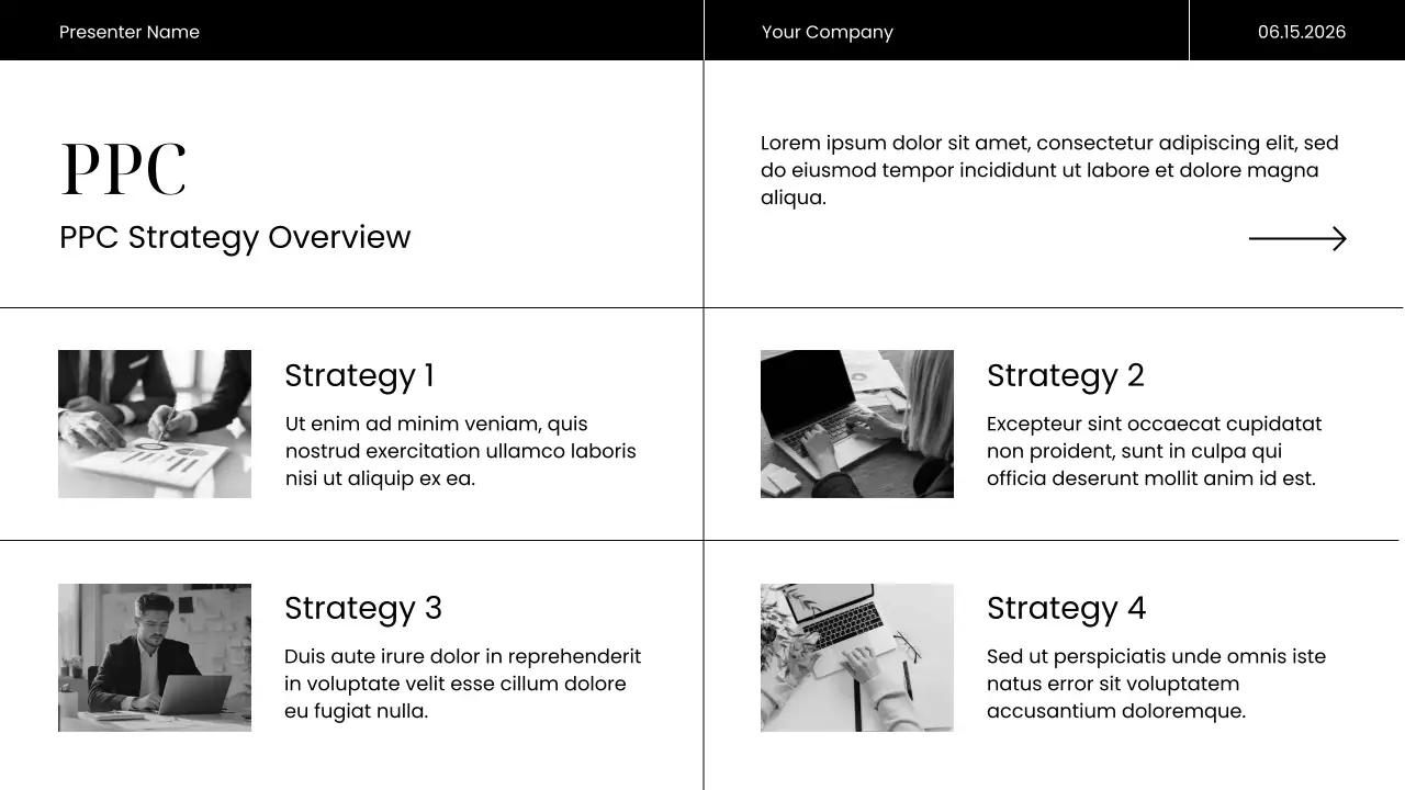 Black Modern Marketing Presentation