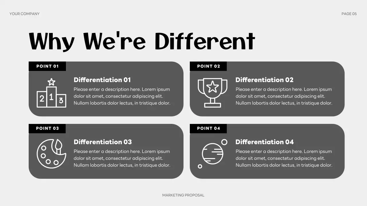 Grey Modern Marketing Presentation