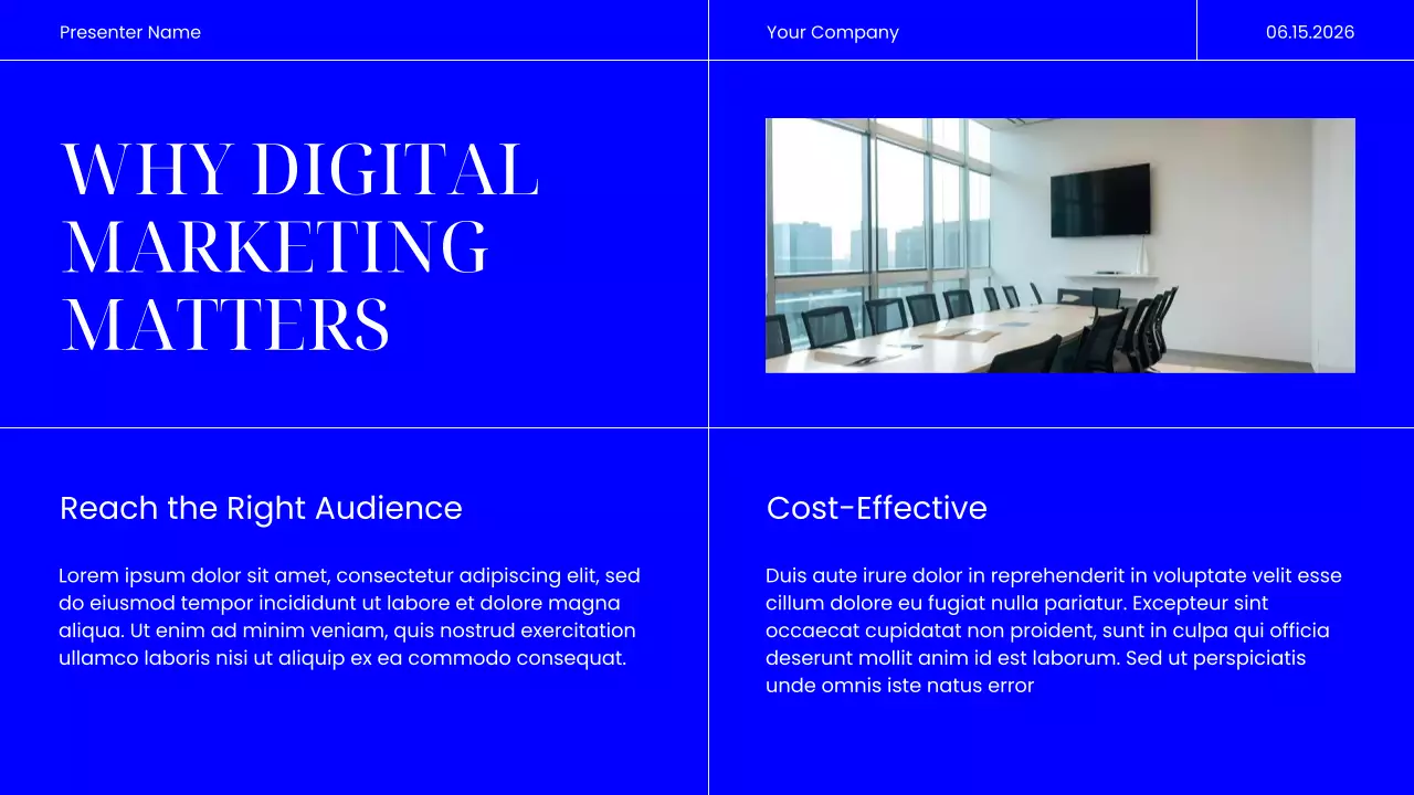 Blue Modern Marketing Presentation