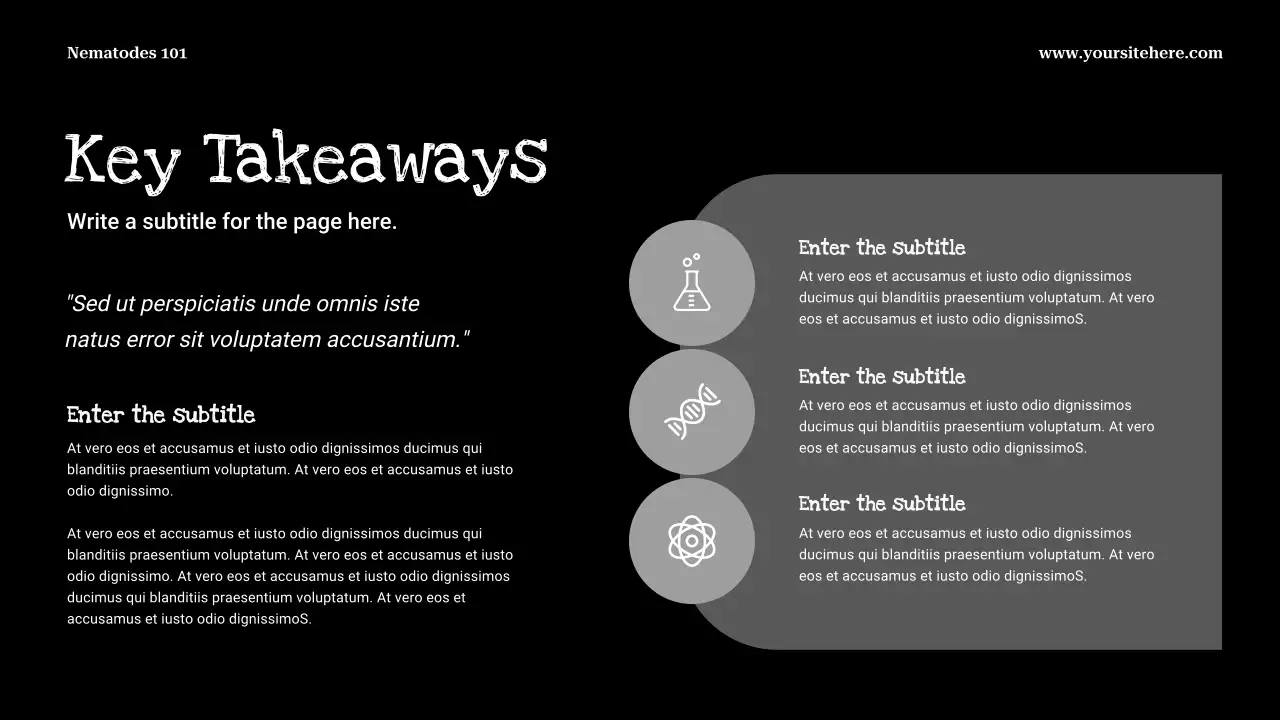 Black Minimalist Biology Presentation