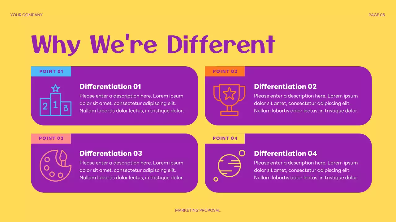 Purple Abstract Marketing Presentation