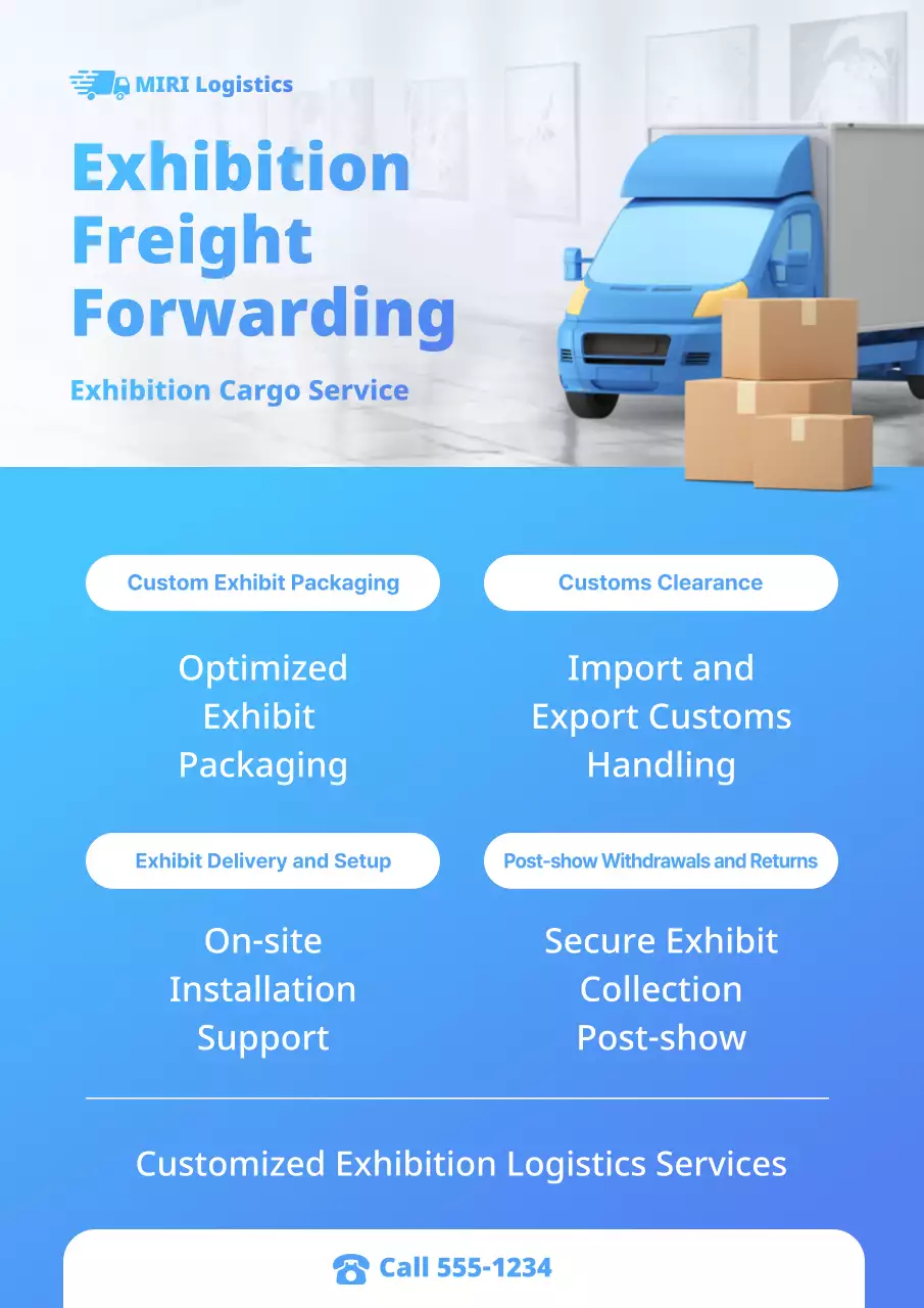 Blue Modern Logistics Service Advertisement