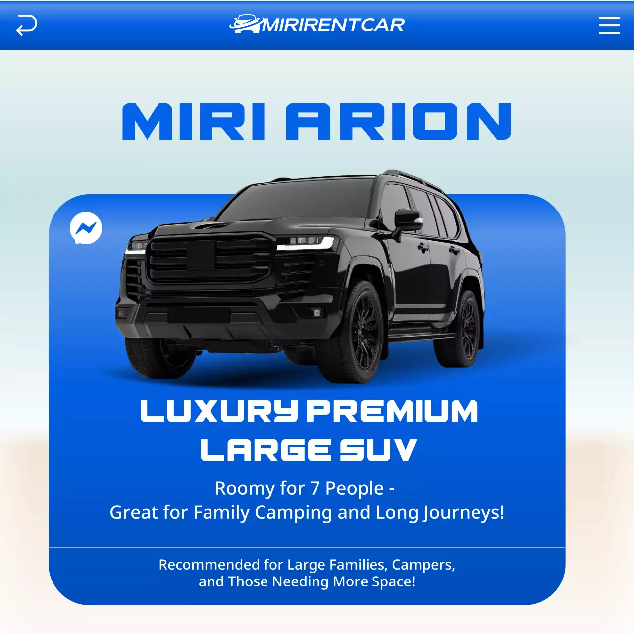 blue modern SUV promotion