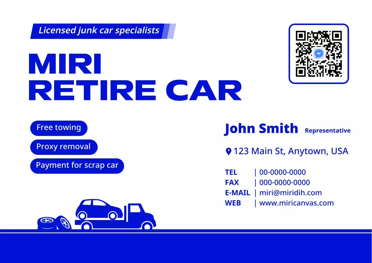 danh thiếp xe hơi hiện đại màu xanh