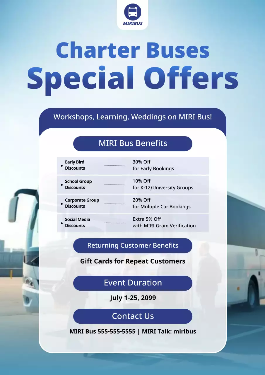 promosi perjalanan modern biru