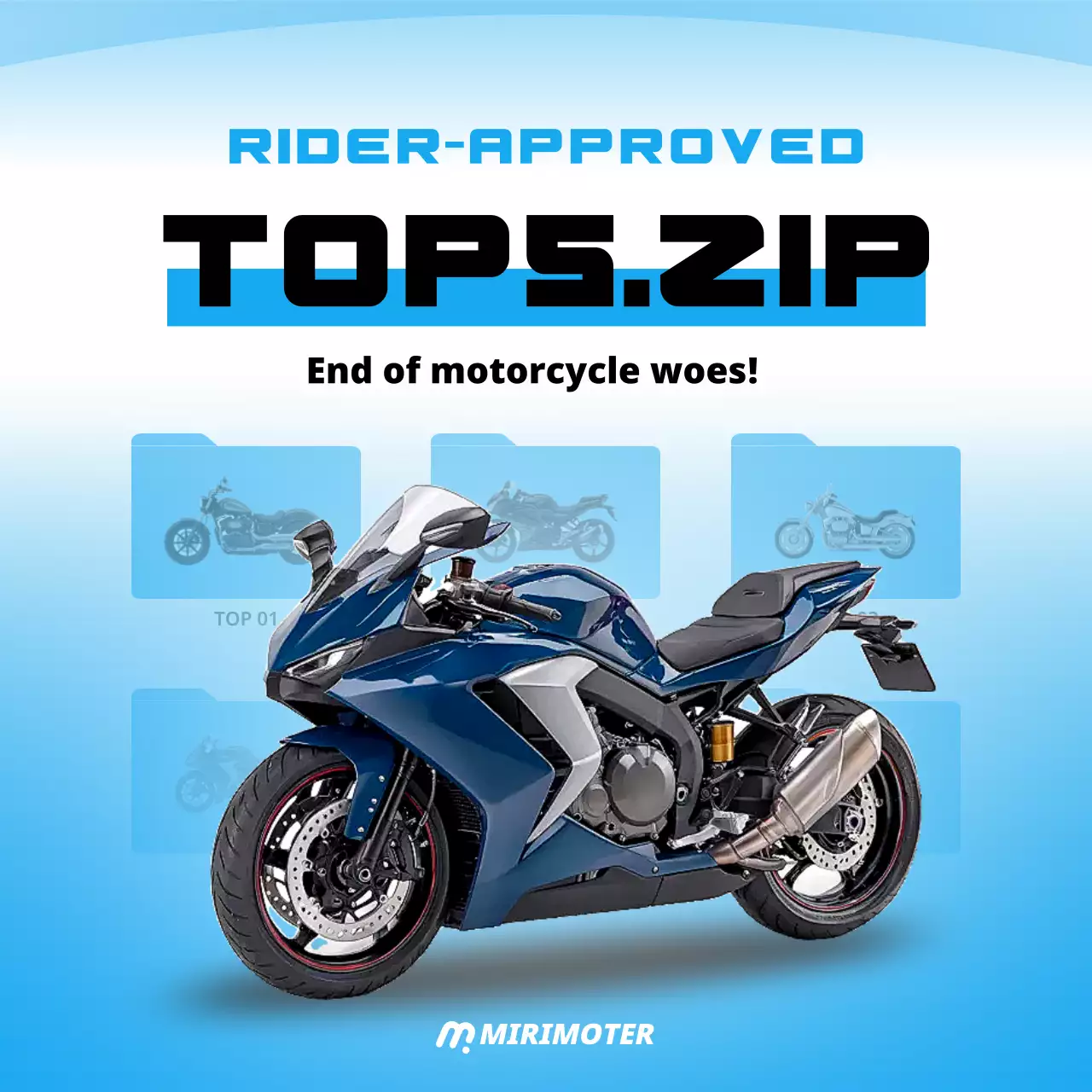 blue modern motorcycle promotion