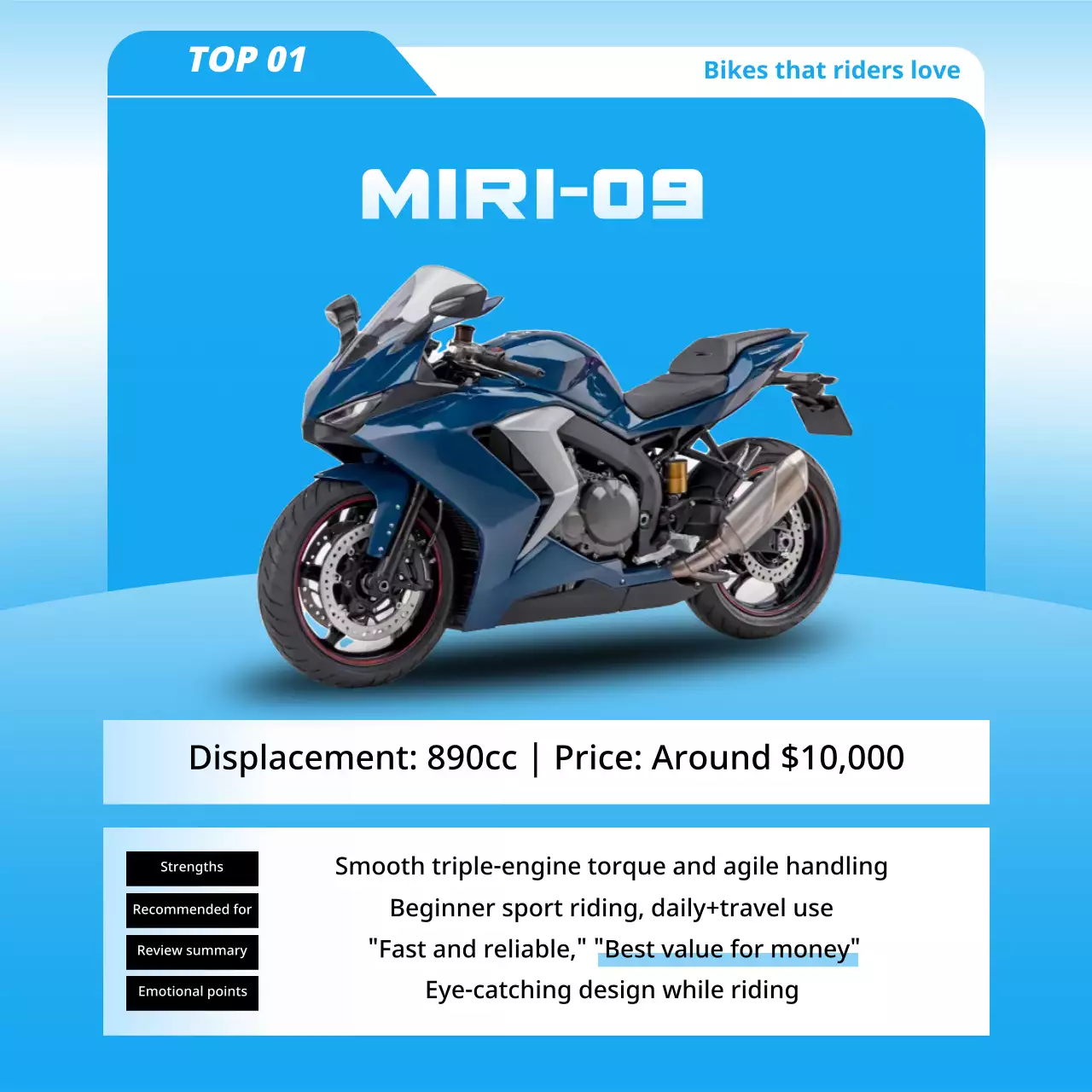 blue modern motorcycle promotion