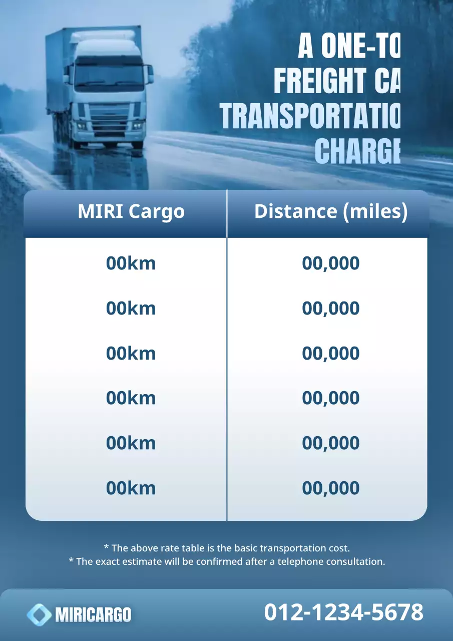 iklan pengiriman barang modern berwarna biru