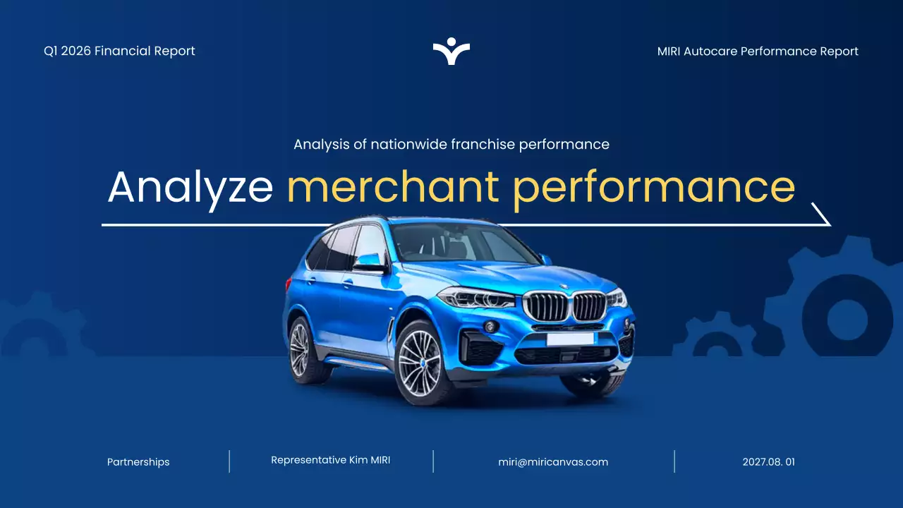 blue modern automotive report document