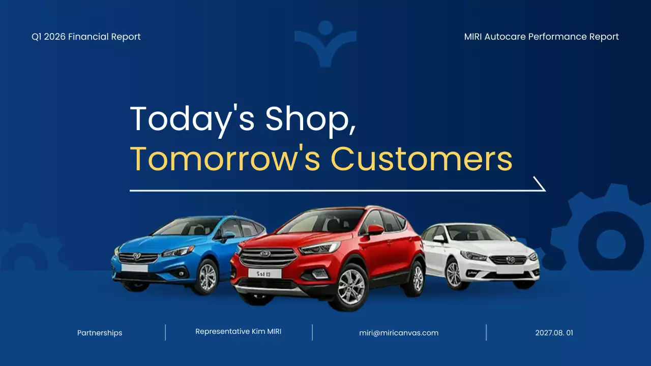 blue modern automotive report document