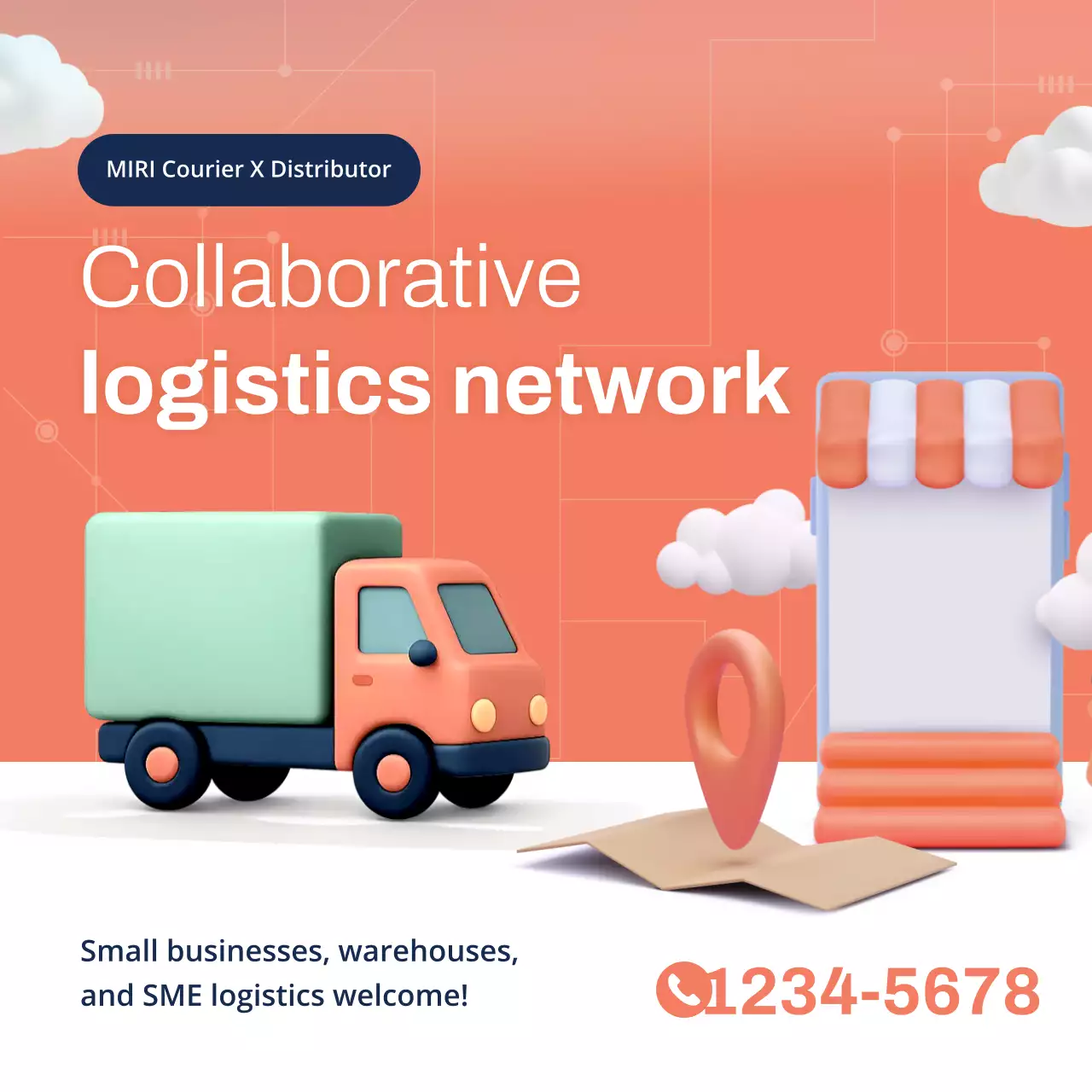 coral modern logistics advertisement