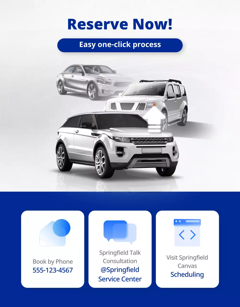 promosi layanan mobil modern abu-abu