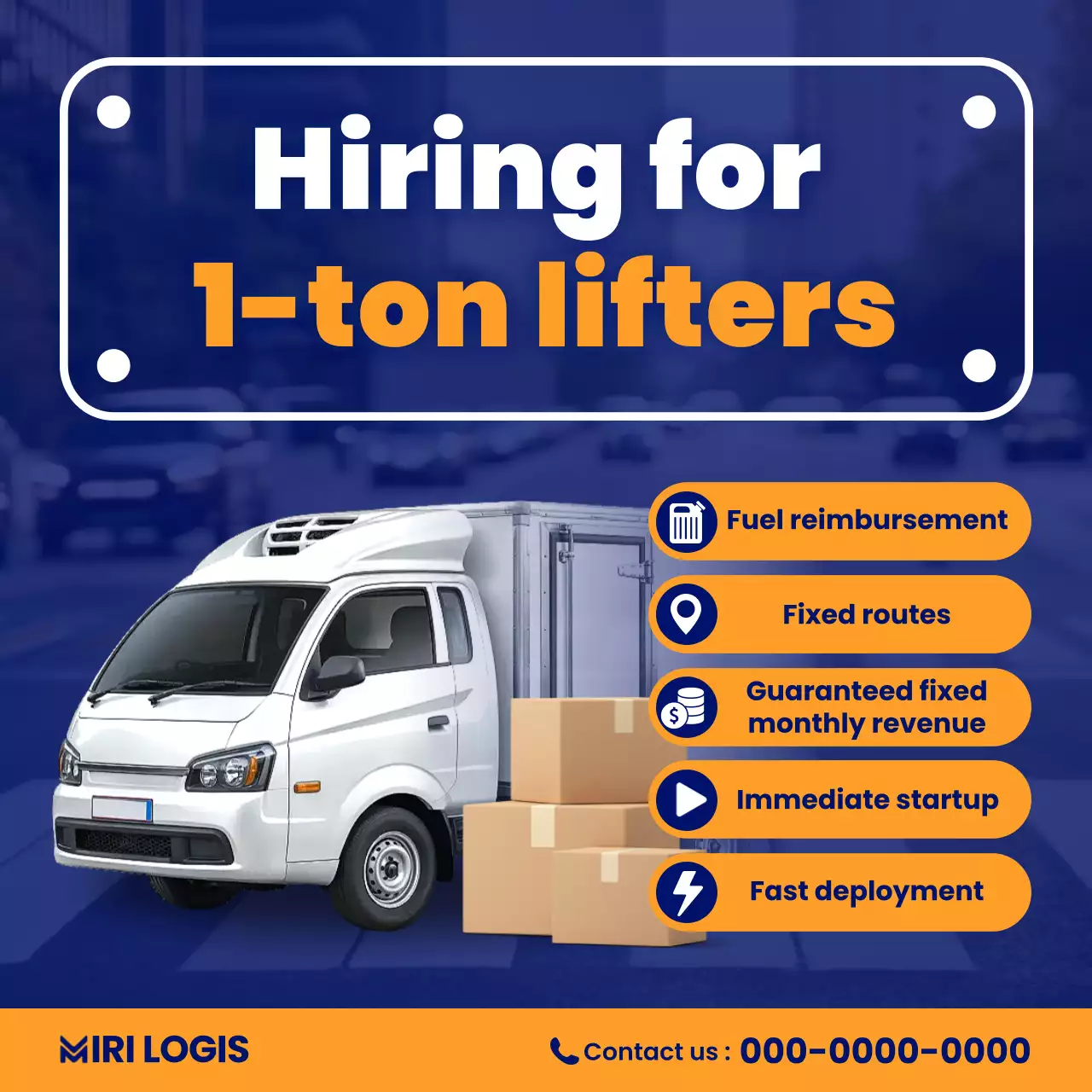 blue modern logistics recruitment