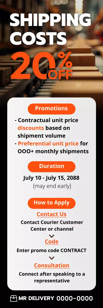 promoção de frete laranja moderna