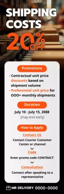 promoção de frete laranja moderna