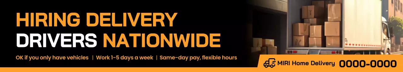 recrutamento de entrega moderna laranja