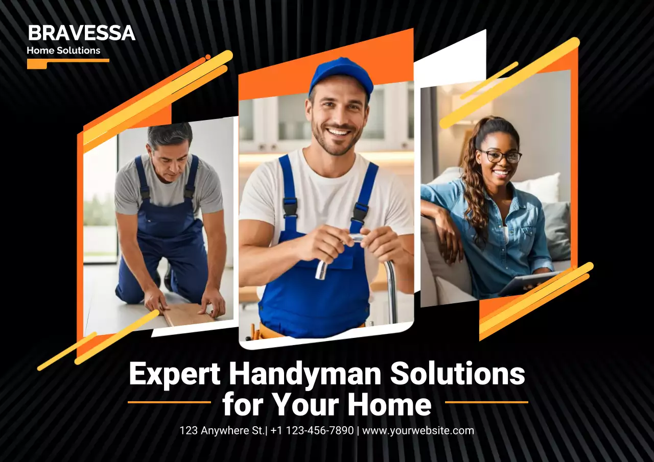 Orange Modern Handyman Promotion