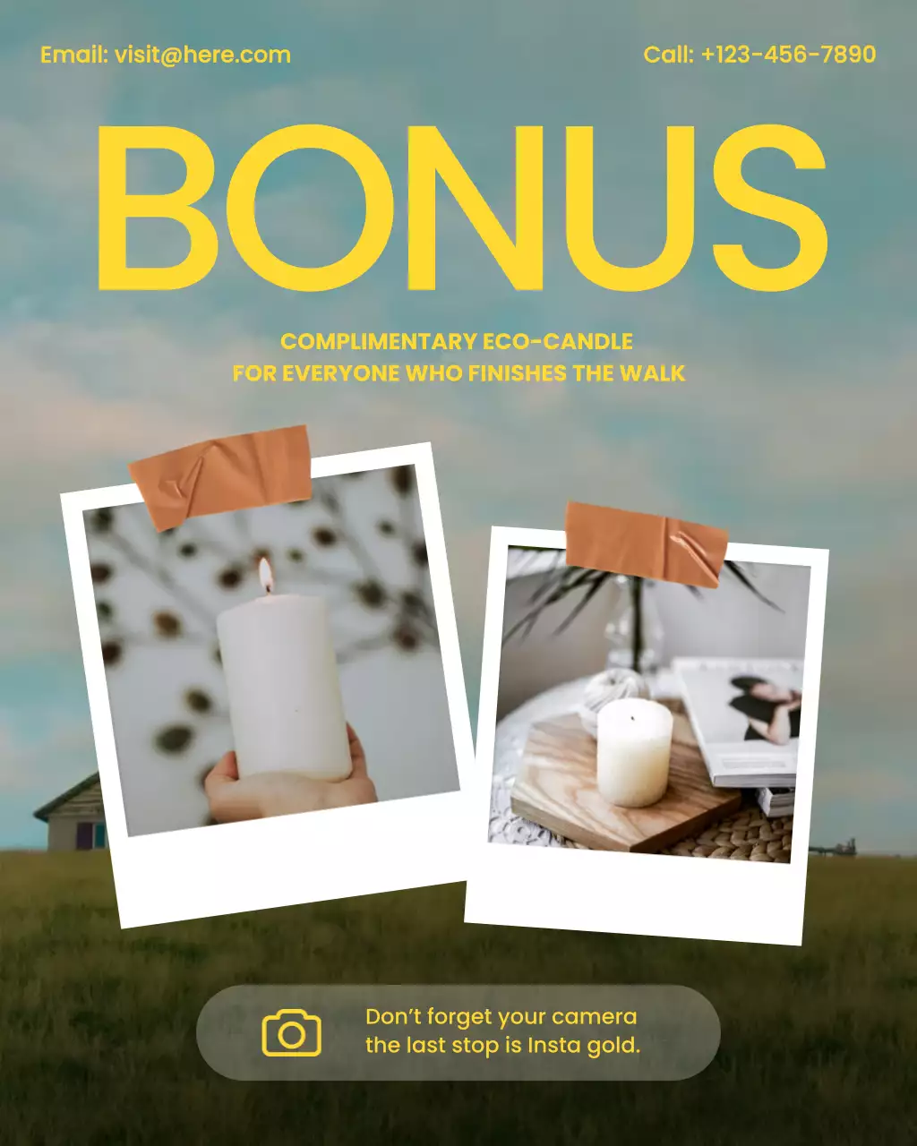 Yellow Modern Travel Advertisement Instagram Post