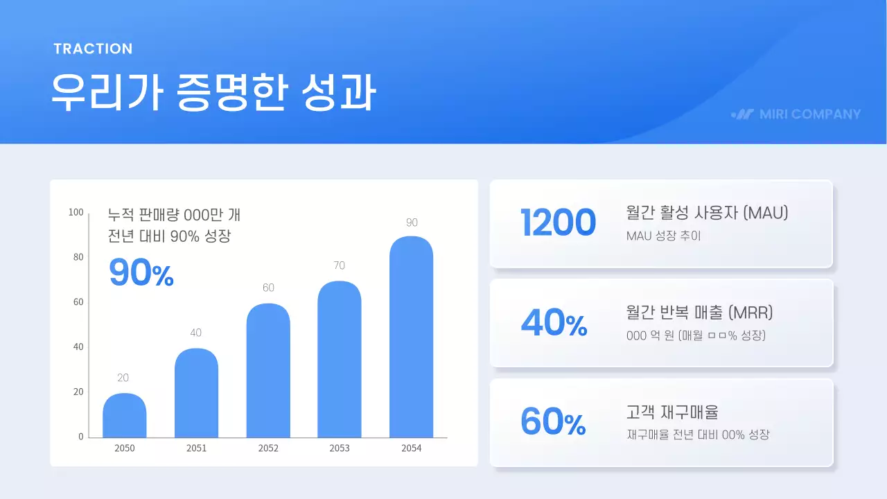 파랑 모던 비즈니스 기획서 IR