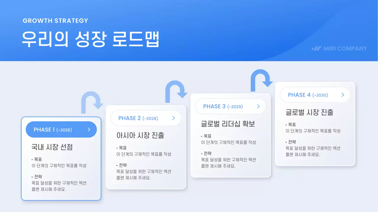파랑 모던 비즈니스 기획서 IR