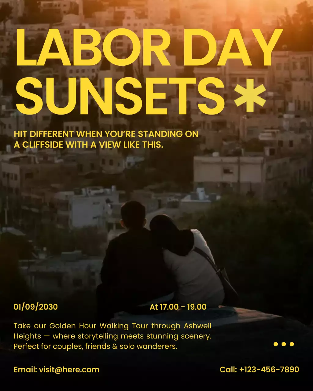 Yellow Modern Travel Advertisement Instagram Post