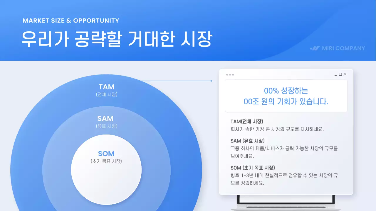 파랑 모던 비즈니스 기획서 IR