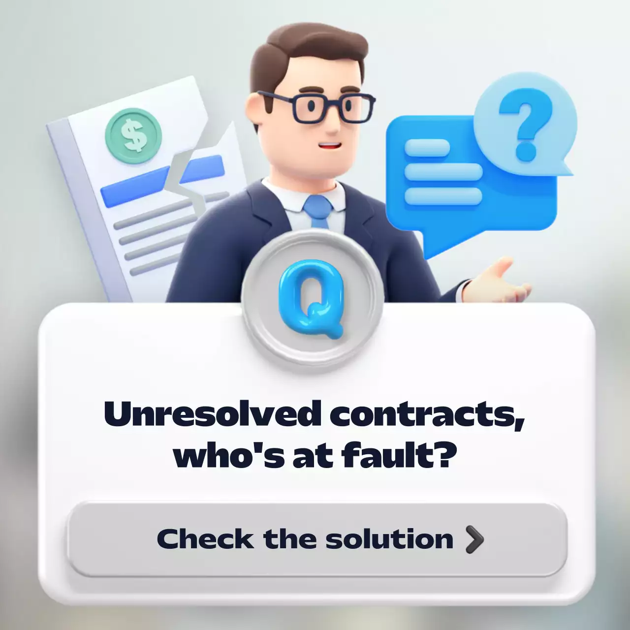 hướng dẫn hợp đồng hiện đại màu xanh