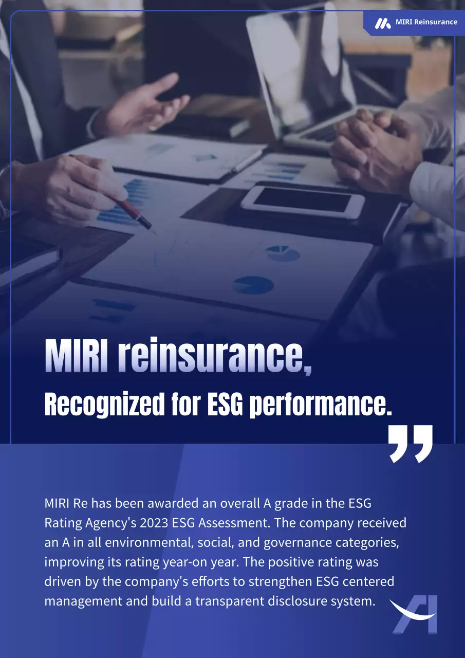 blue professional ESG announcement