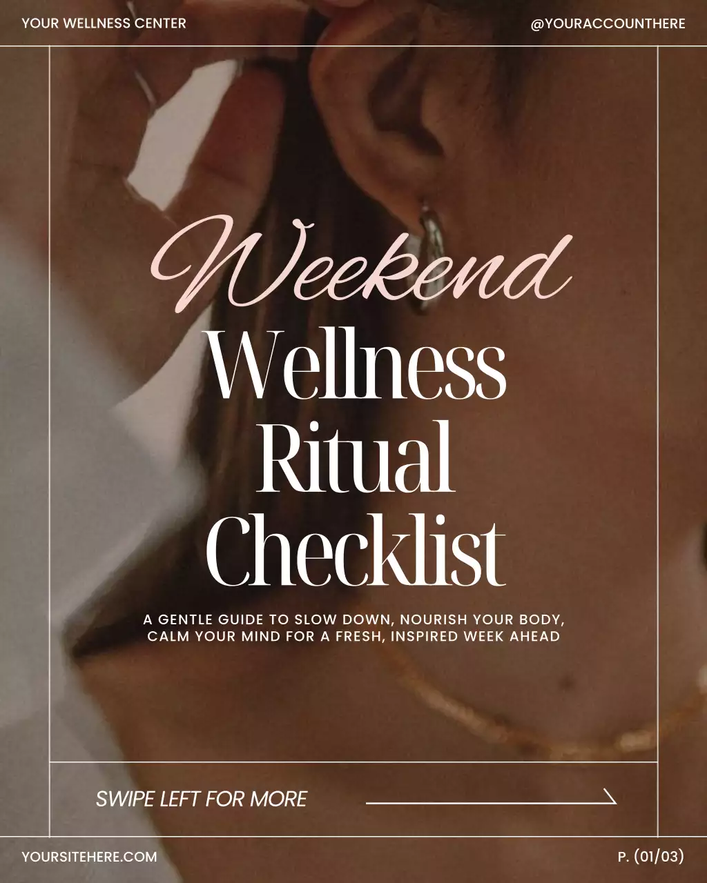 Beige Elegant Wellness Checklist Instagram Post