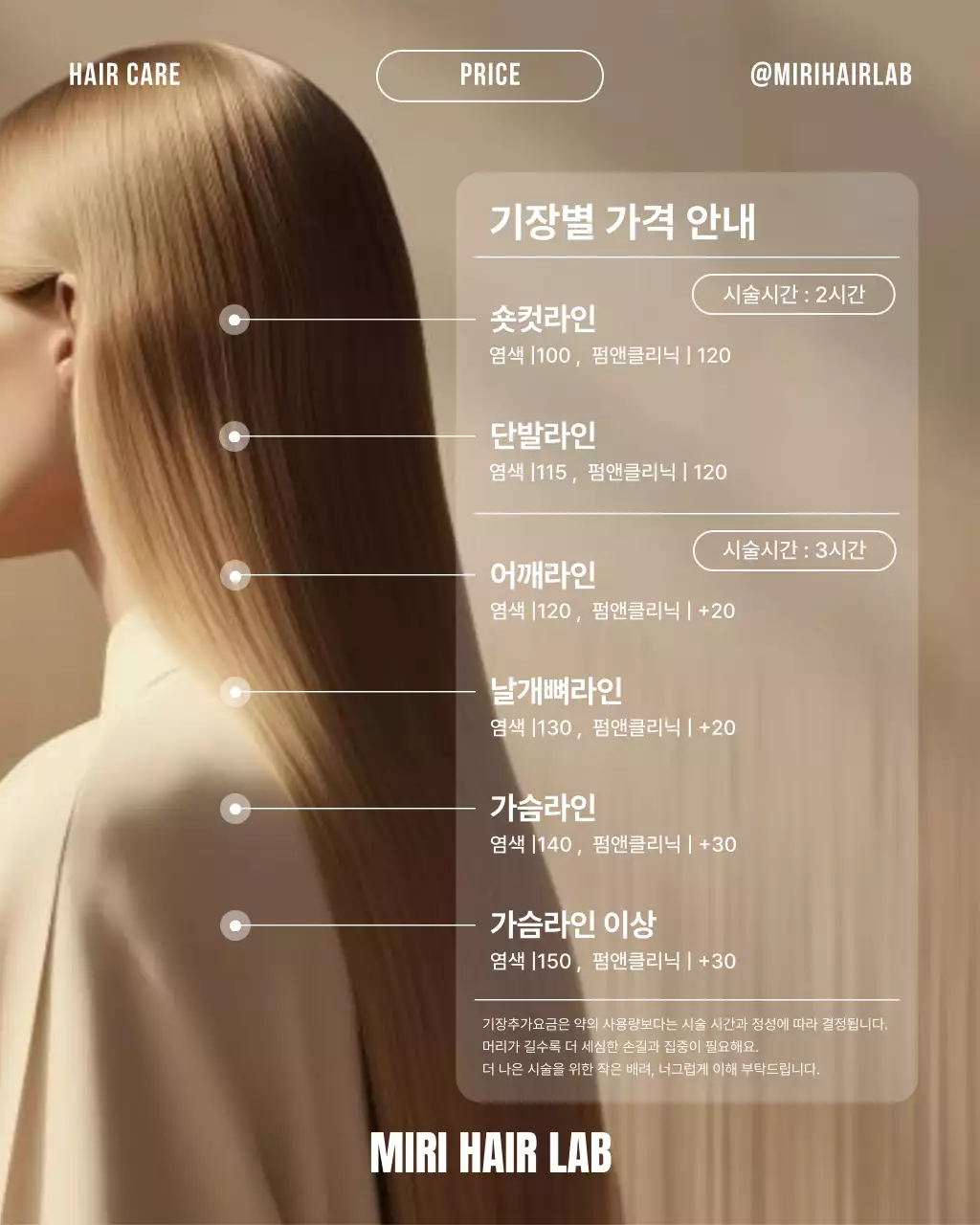 베이지 모던 헤어케어 광고