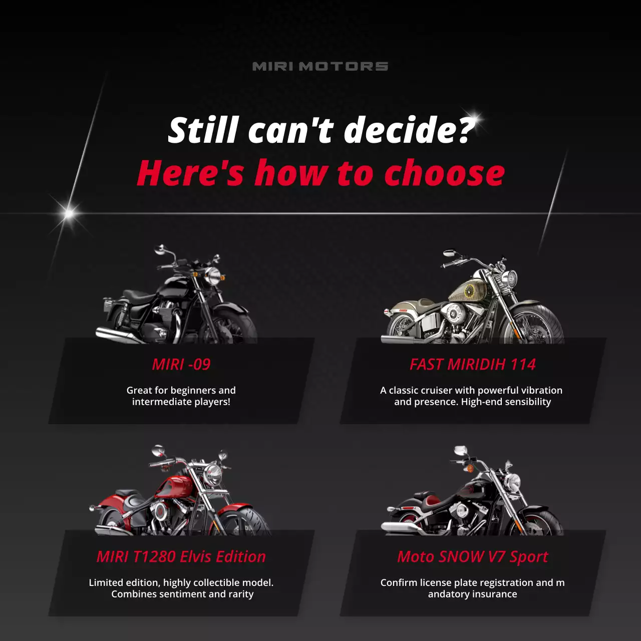 red modern motorcycle promotion