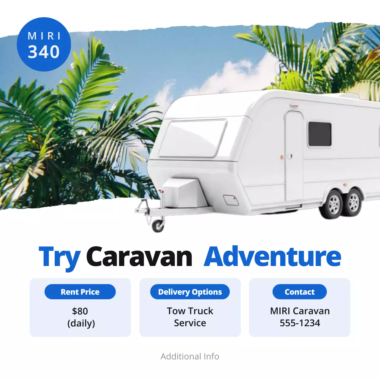 promoção de caravana branca moderna