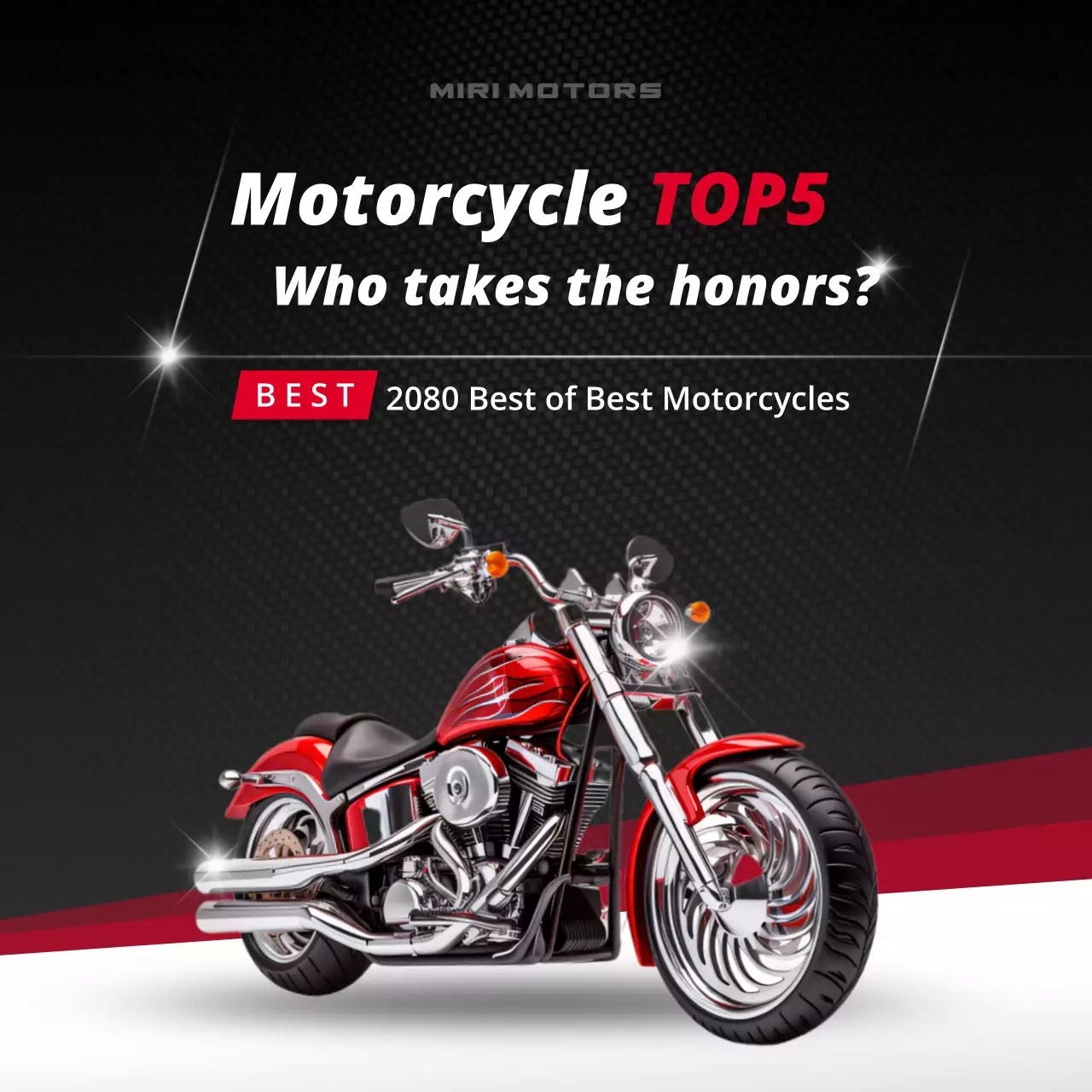 red modern motorcycle promotion