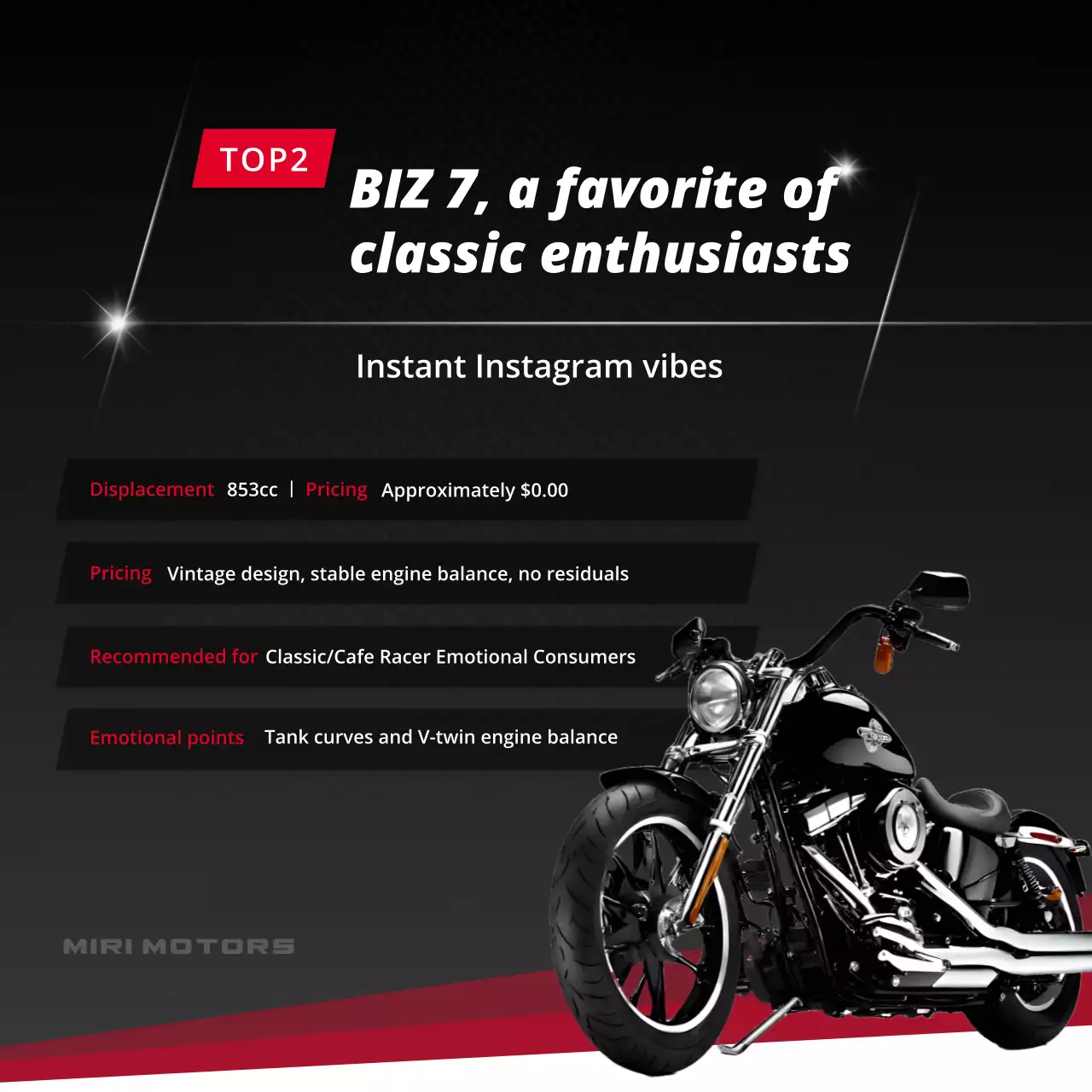 red modern motorcycle promotion